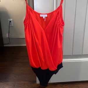 red bodysuit